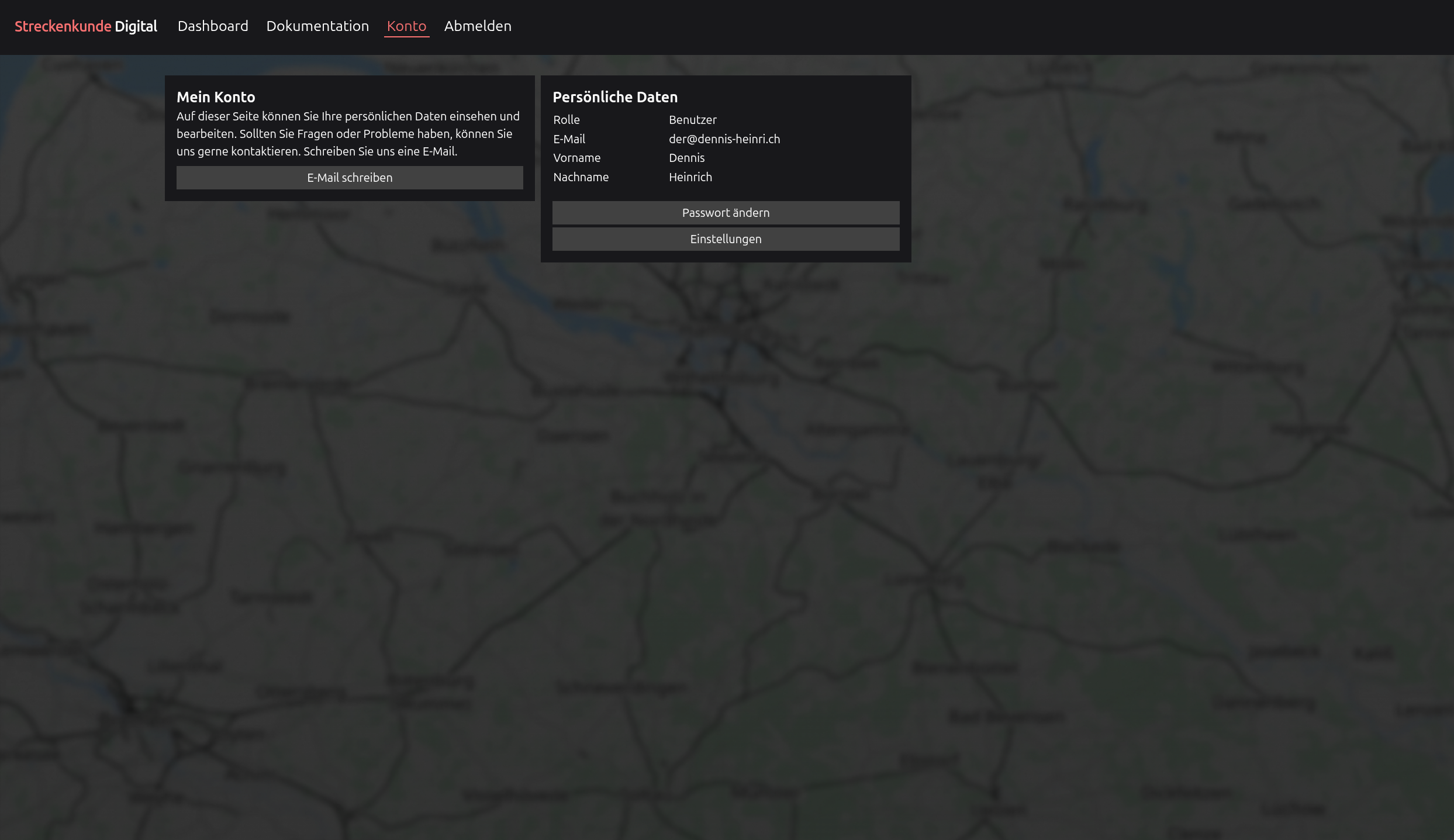 Konto-Einstellungen und Benutzerprofil